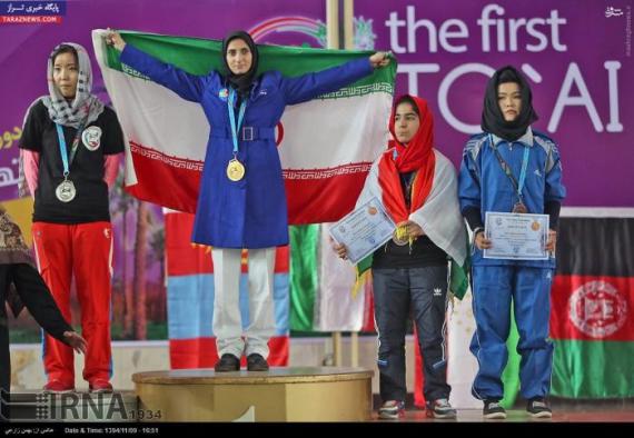 حجاب ورزشکاران زن خارجی روی سکوی‌ قهرمانی در ایران/عکس