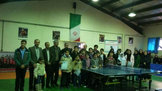 اهدای حکم و مدال قهرمانی به بازیکنان تنیس روی میز اسد آباد / گزارش تصویری 