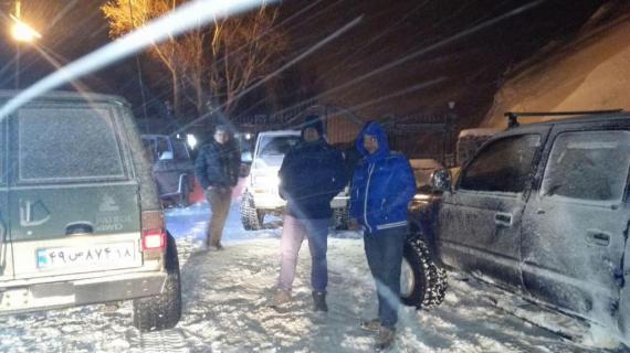 تصاویر آفرود سواران همدانی شب های برفی در گنجنامه 