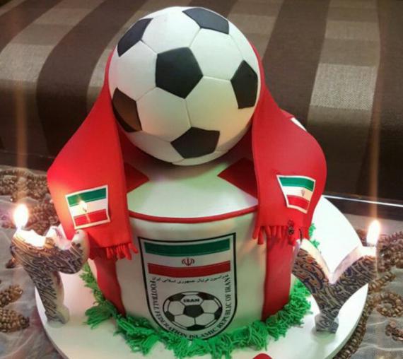 کیک فوتبالی تولد