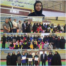 صبا سراجی قهرمان مسابقات آزاد و دسته برتر نونهالان دختر در همدان