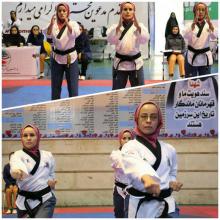 بانوی تکواندو کار همدانی جزوبرترين‌هاي ليگ برتر و دسته يك پومسه تکواندو کشور