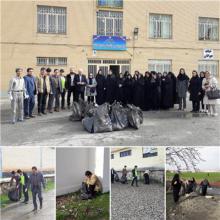 پاکسازی محیط مجموعه ورزشی آزادی اسدآباد 
